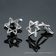 Six-pointed star mens cufflink silver copper mens dress shirts cuff links star men cufflinks